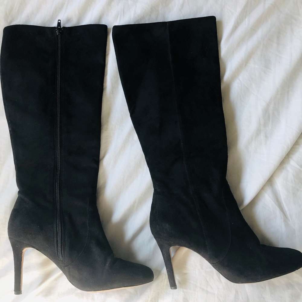 Ann Taylor Black Suede Boots